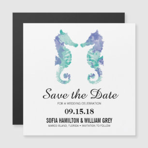 Seepferd an der Küste   Save the Date Magneteinladung