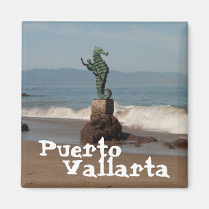 Seepferd aus Wasser heraus; Mexiko-Andenken Magnet