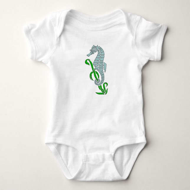 Seepferd Baby Strampler (Vorderseite)