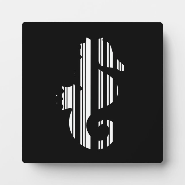 SEEPFERD-BARCODE Fisch-Barcode-Musterdesign Fotoplatte (Vorderseite)