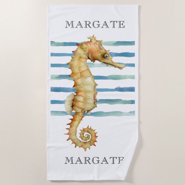 Seepferd Beach Coastal MARGATE Strandtuch (Vorderseite)