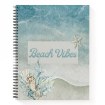 Seepferd Beach Theme Spiral Notebook