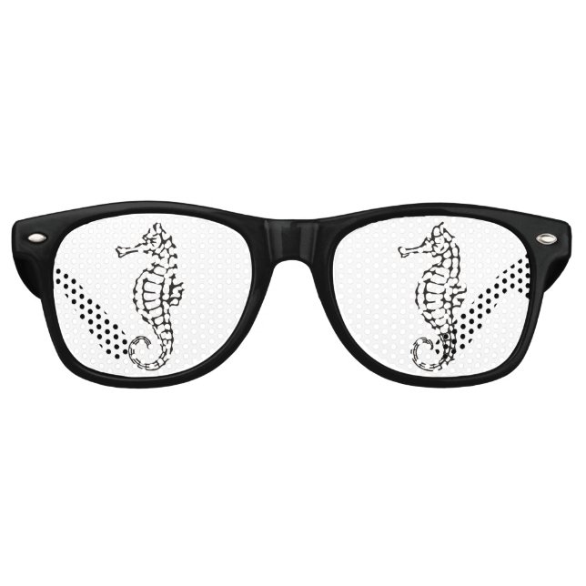 Seepferd Black Partybrille (Vorderseite)