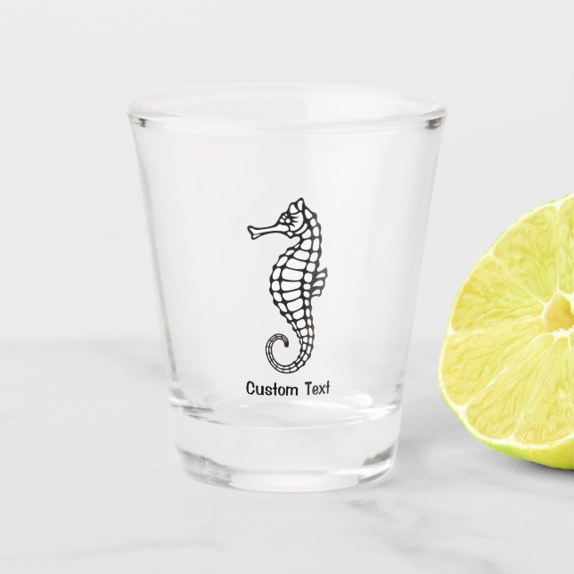 Seepferd Black Schnapsglas (Vorderseite)