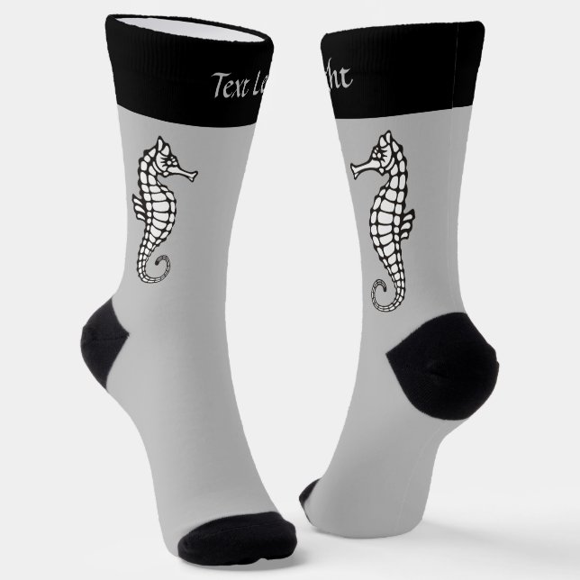 Seepferd Black Socks Socken (Gewinkelt)