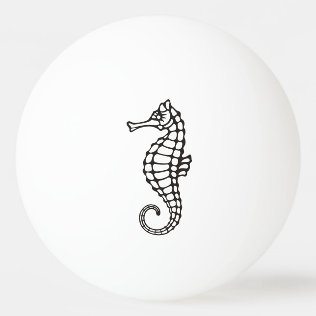 Seepferd Black Tischtennisball (Rückseite)