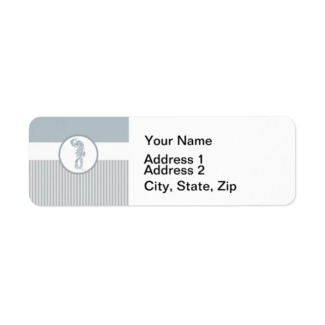 Seepferd Blue Classic Nautical Elegante (Vorne)