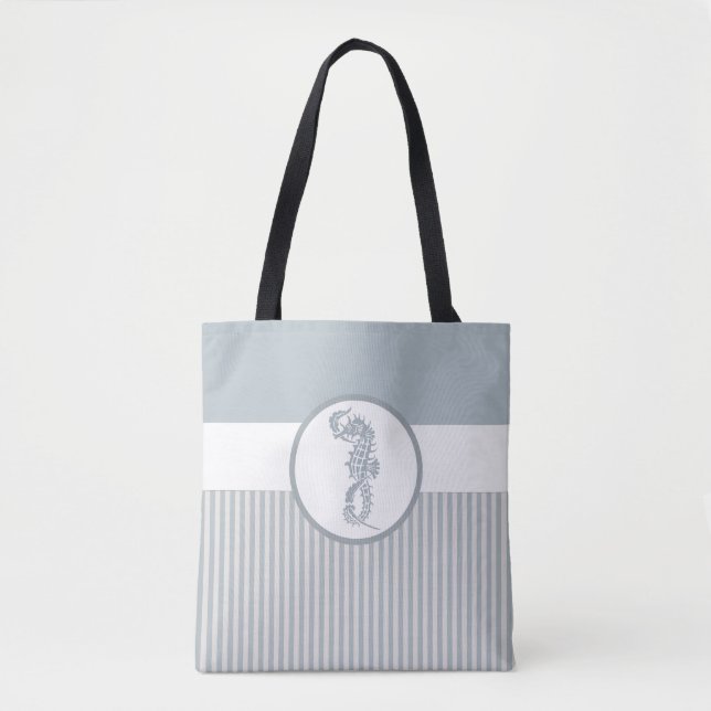 Seepferd Blue Classic Nautical Elegante (Vorderseite)