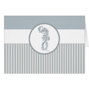 Seepferd Blue Classic Nautical Elegante