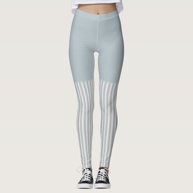 Seepferd Blue Classic Nautical Elegante Leggings (Vorderseite)