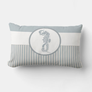 Seepferd Blue Classic Nautical Elegante Lendenkissen