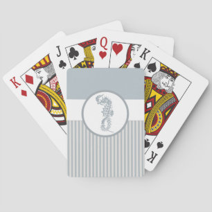 Seepferd Blue Classic Nautical Elegante Spielkarten