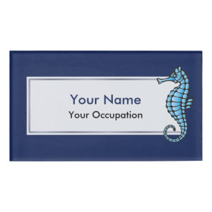 Seepferd Blue Namenschild