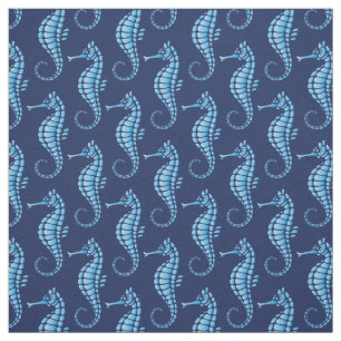 Seepferd Blue Stoff