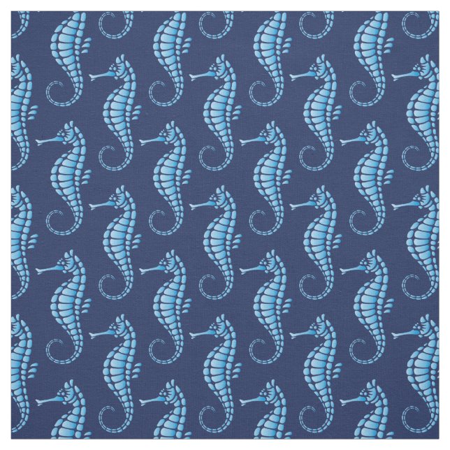 Seepferd Blue Stoff (Muster)