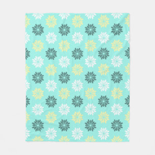 Seepferd Blume Aquamarine Fleece Blanket