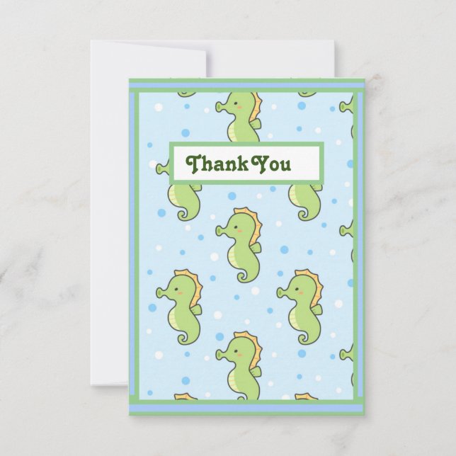 Seepferd Dankeskarte (Vorderseite)