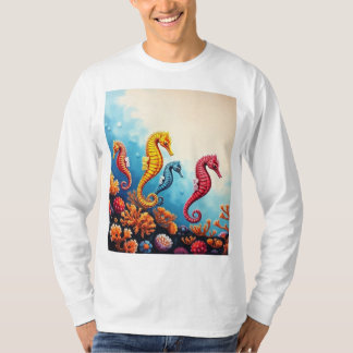 "Seepferd Family Sweatshirt: Underwater Elegance" T-Shirt