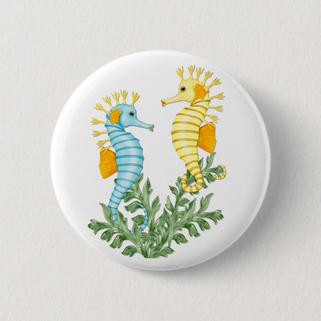 Seepferd Fantasy Button (Vorderseite)
