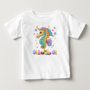 Seepferd-Farbdruckerei Baby T-shirt
