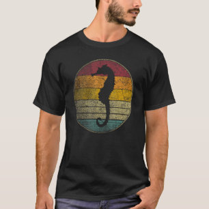 Seepferd Fisch Ozean Vintage abgenutzt Retro 70er T-Shirt