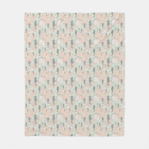Seepferd Gardens PastellOcean Pattern Fleecedecke