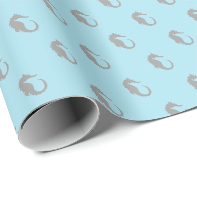 Seepferd Geschenk Wrap Beach Thema Umpackpapier Geschenkpapier (Rolleneckpunkt)