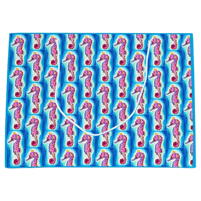 Seepferd-Geschenktasche Große Geschenktüte (Vorderseite)