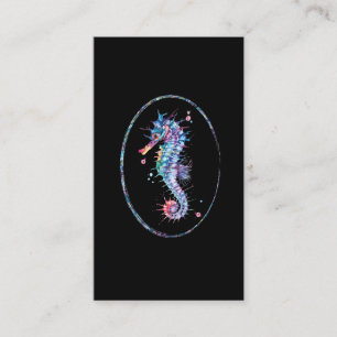 Seepferd Illustration Unterwasser-Kunst Visitenkarte