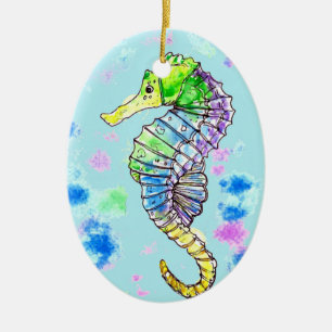 Seepferd Keramik Ornament