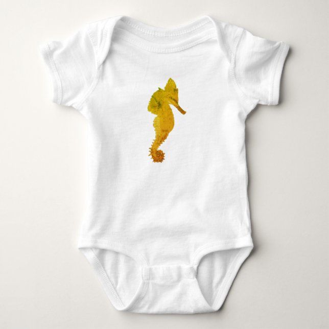 Seepferd Kunst Baby Bodysuit Strampler (Vorderseite)