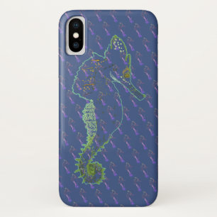 Seepferd Kunst, Seepferdchen iPhone X, Barely Ther Case-Mate iPhone Hülle