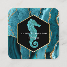 Seepferd-Logo auf türkisfarbenem Age