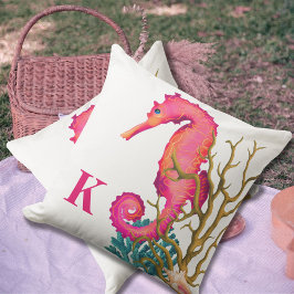 Seepferd Marine Pink Coasta Kissen