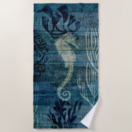 Seepferd - Mischmedien Strandtuch