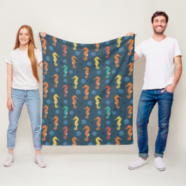 Seepferd Muster Fleecedecke