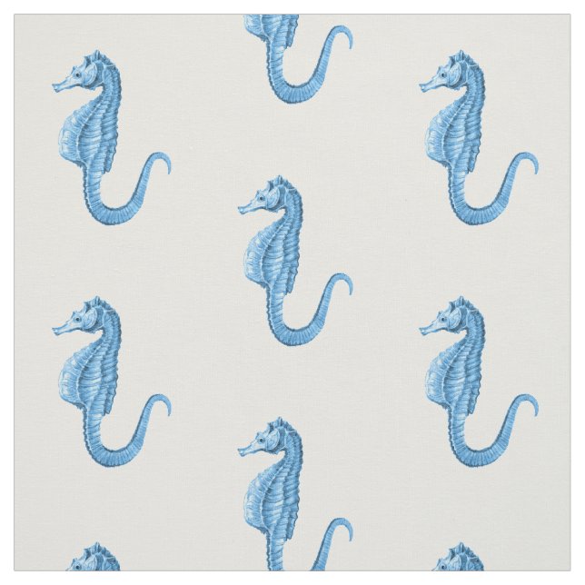 Seepferd nautische Küste Meer blau Stoff (Muster)