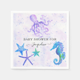 Seepferd Octopus Baby Serviette