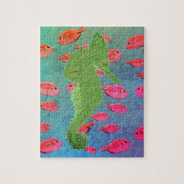 Seepferd, Ozean-Leben-Puzzlespiel Puzzle (Vertikal)