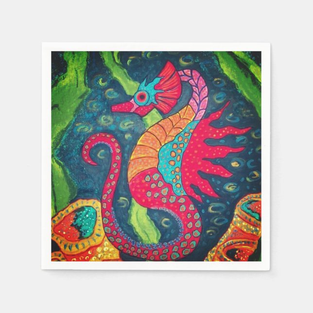 Seepferd Paper Napkin Serviette (Vorderseite)