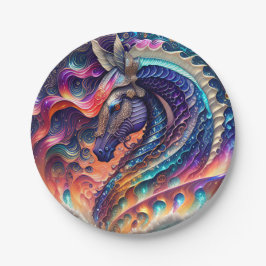 Seepferd Party Plate, Geburtstag, Girls Party Pappteller