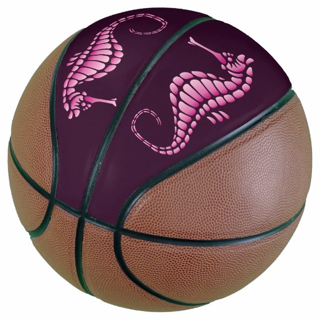 Seepferd Pink Basketball (angewinkelt)