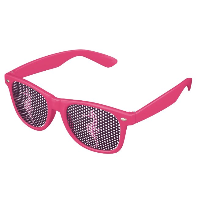 Seepferd Pink Partybrille (Schrägansicht)