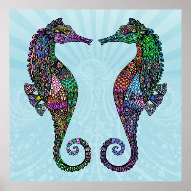 Seepferd-Poster/Print Poster (Vorne)