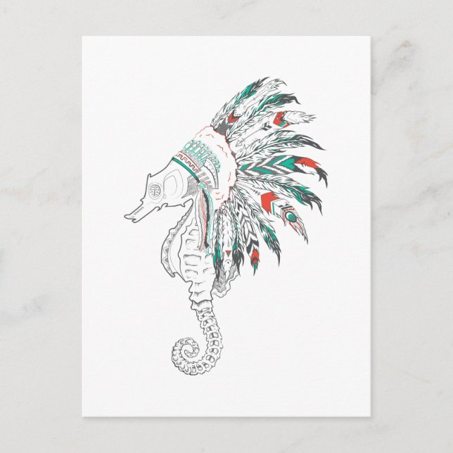 Seepferd Postkarte (Vorderseite)