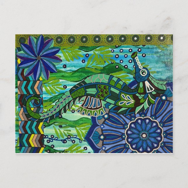 Seepferd Postkarte (Vorderseite)