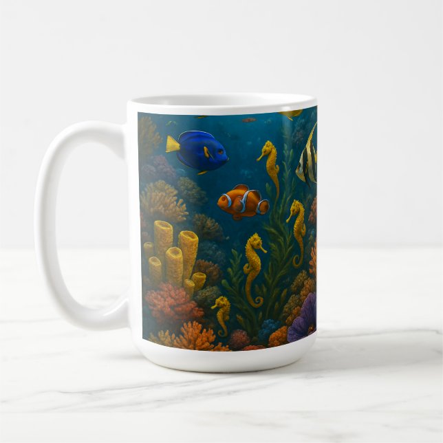 Seepferd Reef Kaffeetasse (Links)