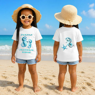 Seepferd Reiter Kinder Ozean Spaß Baby T-shirt