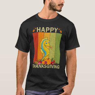 Seepferd Retro Graphic Family Matching Thanksgivi T-Shirt