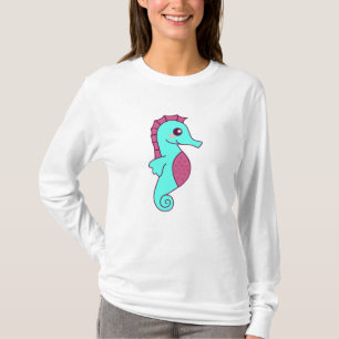 Seepferd Ros Unterwasser Pferde im Wasser T-Shirt